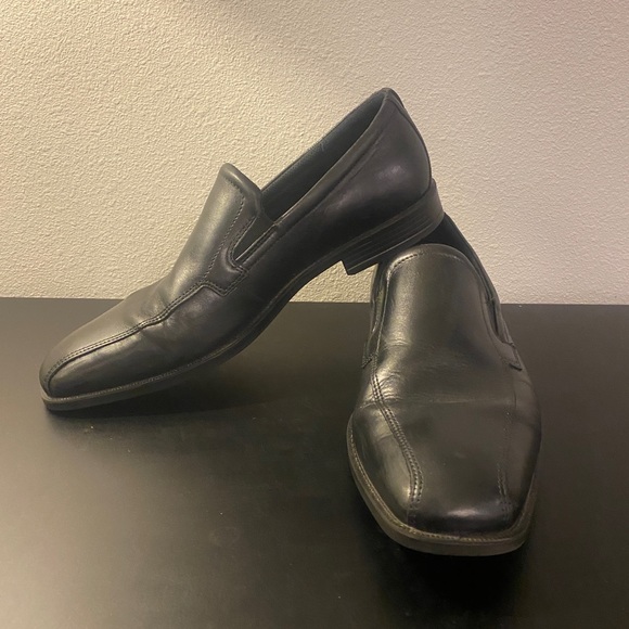 Ecco Sz 43 Men’s Black Leather Dress Shoe - Picture 1 of 11